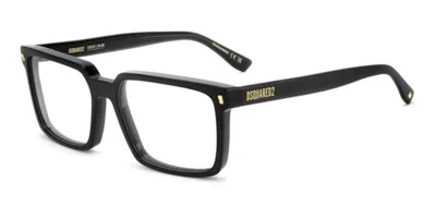 Dsquared2 D2 0183 807 Men's Glasses Black Size 57 - Free Lenses - Blue Light Block Available