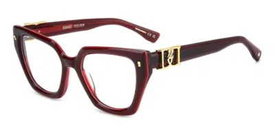 Dsquared2 D2 0186 8cq Women's Glasses Red Size 53 - Free Lenses - Blue Light Block Available