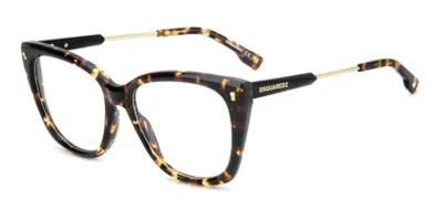 Dsquared2 D2 0187 086 Occhiali Da Vista Tartarugatishell Per Donna (solo Montatura) In Brown