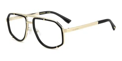Dsquared2 D2 0191 2m2 Men's Glasses  Size 56 - Free Lenses - Blue Light Block Available In Metallic