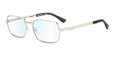 Dsquared2 D2 0192/bb 3yg/g6 Blue-light Block Men's Glasses Gold Size 58 - Free Lenses - Blue Light Block Avail In Light Gold