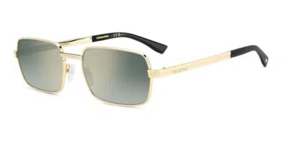 Dsquared2 D2 0192/s 000/ez Men's Sunglasses  Size 58 In Gold