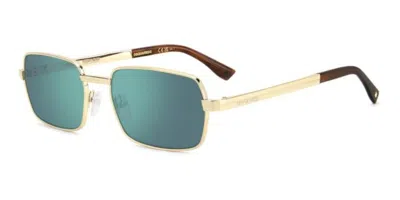 Dsquared2 D2 0192/s 000/mt Men's Sunglasses  Size 58 In Gold