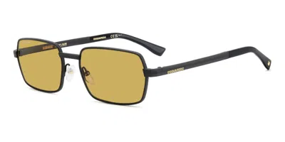 Dsquared2 D2 0192/s 003/70 Men's Sunglasses Black Size 58 In Matte Black