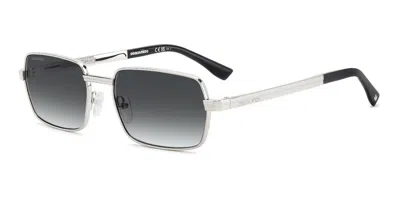 Dsquared2 D2 0192/s 010/9o Men's Sunglasses Silver Size 58 In Palladium Silver