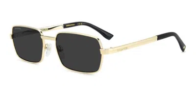 Dsquared2 D2 0192/s J5g/ir Men's Sunglasses  Size 58 In Gold