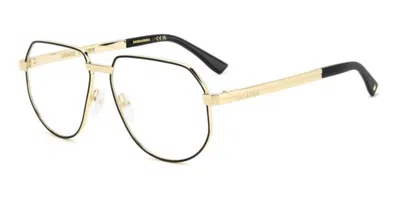 Dsquared2 D2 0194 I46 Men's Glasses  Size 58 - Free Lenses - Blue Light Block Available In Metallic