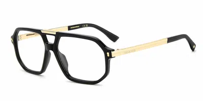 Dsquared2 D2 0195 807 Men's Glasses Black Size 57 - Free Lenses - Blue Light Block Available