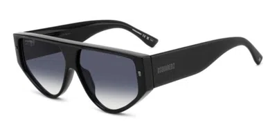 Dsquared2 D2 0201/s 807/08 Men's Sunglasses  Size 61 In Black