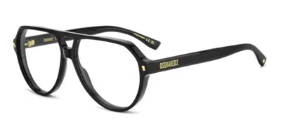 Dsquared2 D2 0204 807 Men's Glasses  Size 58 - Free Lenses - Blue Light Block Available In Gold
