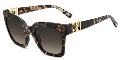 Dsquared2 D2 0207/s 086/ha Women's Sunglasses Tortoiseshell Size 52 In Beige Brown Tortoise