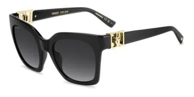 Dsquared2 D2 0207/s 807/9o Women's Sunglasses  Size 52 In Black