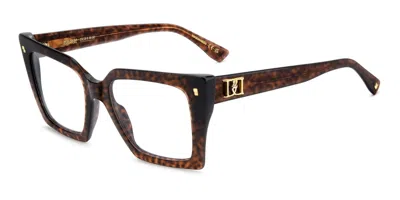 Dsquared2 D2 0211 086 Women's Glasses Tortoiseshell Size 52 - Free Lenses - Blue Light Block Available In Brown Tortoise