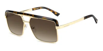 Dsquared2 D2 0212/s 2ik/ha Men's Sunglasses Gold Size 61
