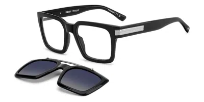Dsquared2 D2 0220/c With Clip-on Csa/z7 Men's Glasses Black Size 53 - Free Lenses - Blue Light Block Available In Gray