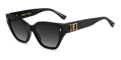 Dsquared2 D2 0226/s 807/9o Women's Sunglasses Black Size 55