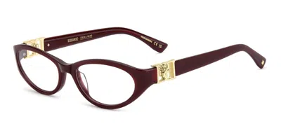 Dsquared2 D2 0227 Lhf Women's Glasses Burgundy Size 55 - Free Lenses - Blue Light Block Available In Brown