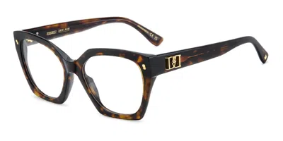 Dsquared2 D2 0228 086 Women's Glasses Tortoiseshell Size 54 - Free Lenses - Blue Light Block Available In Brown