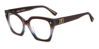 Dsquared2 D2 0228 Ipa Women's Glasses Blue Size 54 - Free Lenses - Blue Light Block Available In Gold