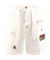 Dsquared2 Boxer Cotton Bermuda Shorts In White