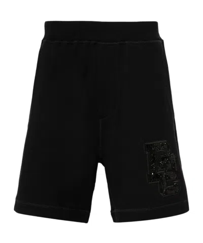 DSQUARED2 DSQUARED2 D2 PATCH ELASTIC WAIST TRACK SHORTS
