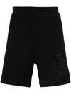 Dsquared2 Sequin Appliqué Track Shorts For Men In Black