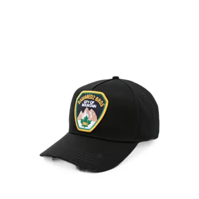 Dsquared2 D2 Baseball Cap In Black