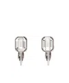 Dsquared2 D2 Classic Crystal-embellished Earrings In White