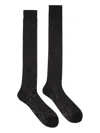 Dsquared2 D2 Classic Ribbed Knee-high Socks In Black