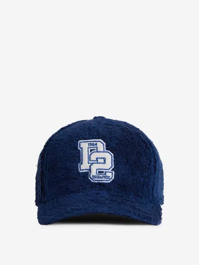 Dsquared2 D2 Collage Baseball Cap In Cobalt Blue