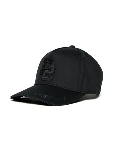 Dsquared2 D2 College Baseball Cap In Black