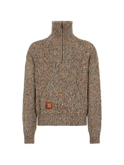 Dsquared2 D2 Cottage Mouliné Sweater In Brown