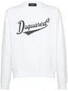 Dsquared2 Velvet Logo Sweatshirt In White
