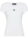 Dsquared2 Small Maple Leaf T-shirt In White