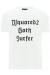 Dsquared2 Goth Surfer Short-sleeve T-shirt In Bianco