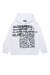 Dsquared2 D2 Headquarter Print Sweatshirt In White