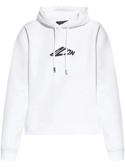 Dsquared2 D2 Icon Hoodie In White