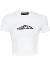 Dsquared2 Signature Icon Cropped T-shirt In White