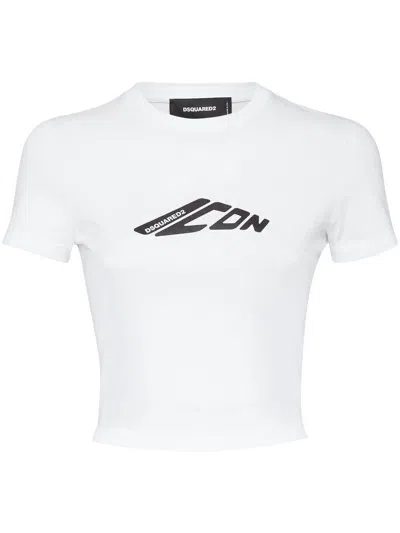 Dsquared2 D2 Icon-print T-shirt In White