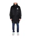 Dsquared2 Logo Print Hooded Padded Parka In Black