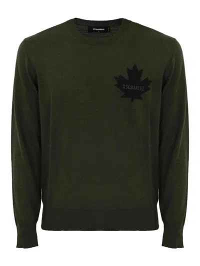 DSQUARED2 SUÉTER CUELLO REDONDO - VERDE