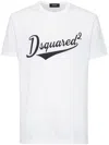 Dsquared2 White T-shirt With Logo Print On The Front In Cotton Man