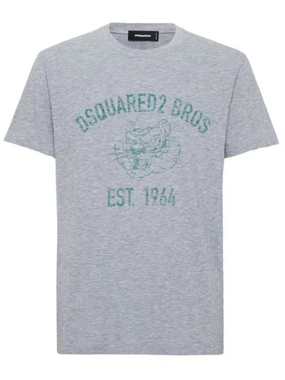 Dsquared2 D2 Logo-print T-shirt In Grey