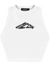 Dsquared2 Logo-print Sleeveless Racerback Top In White