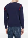 Dsquared2 Navy Blue Logo Print Sweater