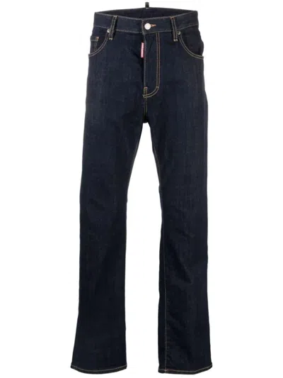 Dsquared2 Slim Indigo Denim With Logo Detailing In Navy Blue