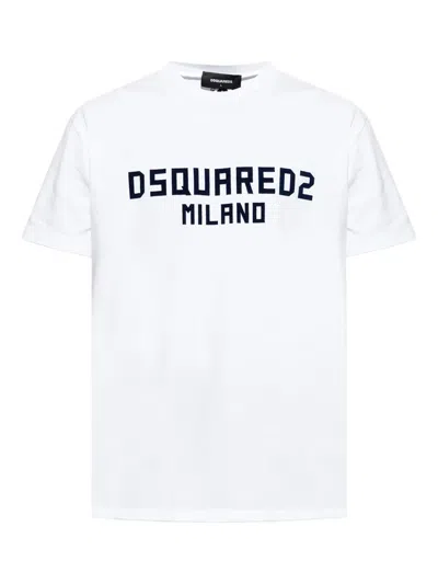 Dsquared2 Milano Cool Fit T-shirt In White Cotton In White 1