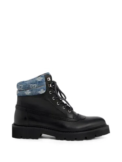Dsquared2 D2 Monogram Ankle Boots In Black
