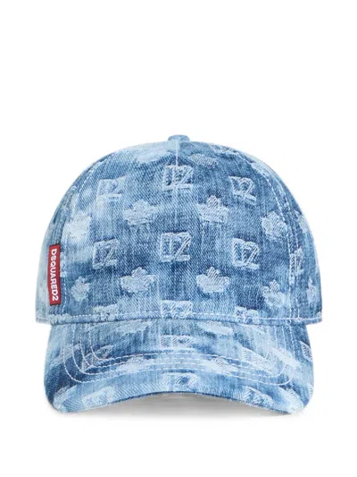 Dsquared2 D2 Monogram Baseball Cap In Blue