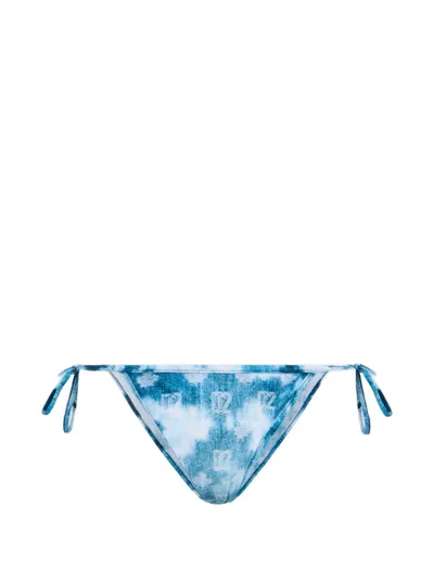 Dsquared2 D2 Monogram Bikini Brief In Blue